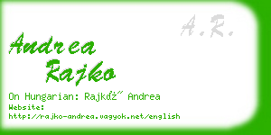 andrea rajko business card